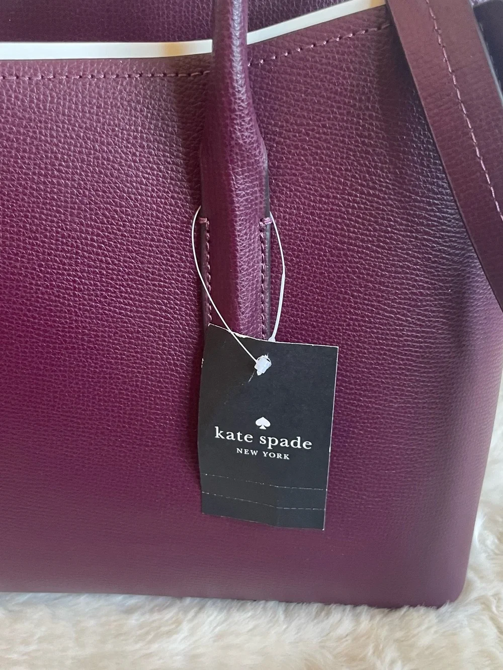 NWTkate spade plum leather Satchel Tote